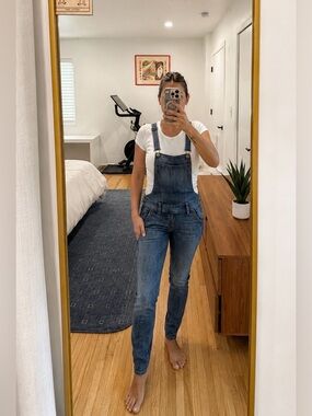 Guess Jeans Stretch Denim Overalls Small S Vintage Y2K Slim Fit